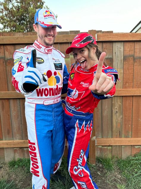 Ricky Bobby and Cal Naughton Jr Ricky Bobby And Cal Naughton Jr Costume, Cal And Ricky Bobby Costume, Bobby Boucher And Vicky Costume, Tina And Jimmy Jr Costume, Ricky Bobby Couple Costume, Carly Bobby Costume, Ricky Bobby And Wife Costume, Talladega Nights Costume, Ricky Bobby Costume