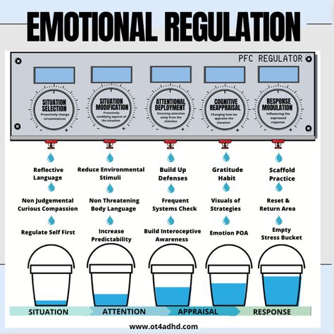 Asd Emotional Regulation, Sensory Regulation For Adults, Hypoarousal Regulation, Self Regulation For Adults, Emotional Bucket, How To Process Emotions, Emotions Regulation, Emotional Regulation For Adults, Co Regulation