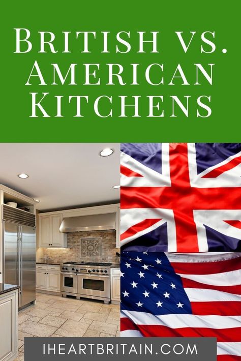 British vs. American kitchens - Aga cookers, washing machines in the kitchen, electric tea kettles, and all the other quirky little differences you don't necessarily notice until you're knee-deep in British travel...  #britishtravel #tourism #travel #wander #england #uk #unitedkingdom #kitchen #home British Kitchen Ideas, Aga Stove Kitchen, British Country Kitchen, British Style Home, Old English Kitchen, British Kitchen Design, British Standard Kitchen, British Vs American, Aga Kitchen