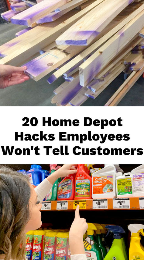 By knowing these quick tricks, you could save a lot of money at Home Depot. Home Depot Hacks, Home Hacks New Pins, Useful Life Hacks Diy, Home Hacks Diy, Home Depot Diy, Shop Hacks, Diy Home Improvement Hacks, Home Depot Projects, Life Hacks For Home