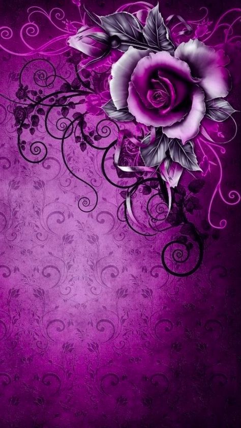 Wallpaper Mawar, Purple Roses Wallpaper, Pink Wallpaper Heart, 2000s Wallpaper, Butterfly Wallpaper Backgrounds, Beautiful Butterflies Art, Bling Wallpaper, Rose Violette, Lovely Flowers Wallpaper