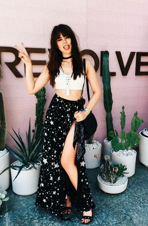 Coachella Saia Longa Boho Coachella, Looks Hippie, Coachella 2016, Rave Outfits Edc, Coachella Looks, Gala Gonzalez, Festival Mode, Look Grunge, Music Festival Outfits