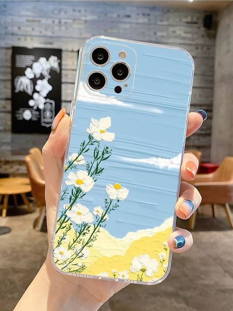 Mobile Case Diy, Artsy Phone Cases, Painting Phone Case, Phone Case Diy Paint, Diy Phone Case Design, Acrylic Painting Inspiration, Flower Oil Painting, Acrylic Phone, Diy Iphone Case