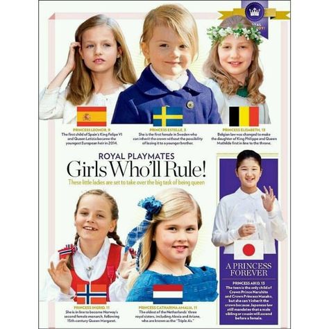 Future Queens of Europe. Princess Leonor of Spain. Princess Estelle of Sweden… Princess Elisabeth Of Belgium, Princess Estelle Of Sweden, Spain Princess, Princess Leonor Of Spain, Leonor Of Spain, Ingrid Alexandra, Royal Families Of Europe, Princess Leonor, Princess Estelle