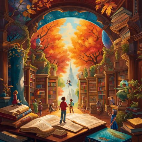 Books, a gateway to another world by James @yorutenshi - AI generated artwork via @NightcafeStudio #aiart  #nightcafe #digitalart Element Powers, Open Books, Magical Realism, Holiday Aesthetic, Library Art, Cafe Logo, I Love Reading, Art Generator, Free Fun