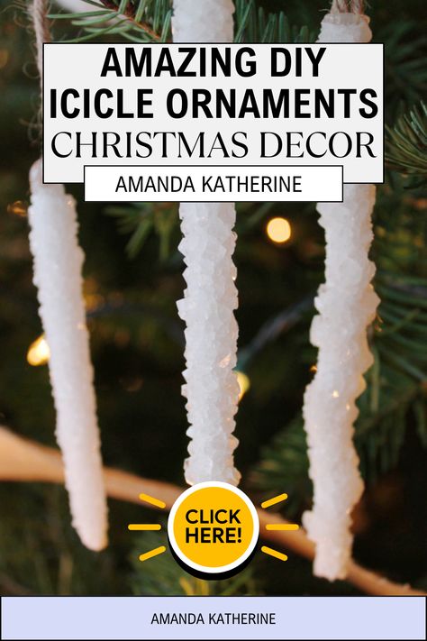 Amazing DIY Icicle Ornament ideas for your Christmas tree.  This is a cheap way to add beauty to your tree this year.  I have had mine for almost nine years and still look perfect. Borax Icicle Ornaments, Diy Icecycles, Icicles Craft, Icicle Ornaments Diy, Diy Icicle Ornaments, Borax Snowflakes, Icicle Crafts, Children Projects, Winter Dance