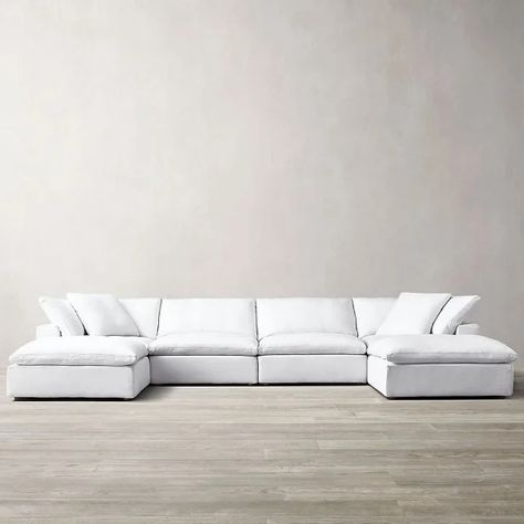 10 Less Expensive Cloud Couch Dupes 2024 | Decor Trends & Design News | HGTV Restoration Hardware Cloud Sofa, Rh Sofa, U Couch, Restoration Hardware Cloud, Cloud Couch, Small Loveseat, Cloud Sofa, Low Sofa, Rh Rugs