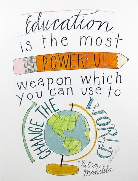 Education is the most powerful weapon which you can use to change the world. ~Nelson Mandela #education #power #weapon #change #world #quotes Education Is The Most Powerful, Mandela Quotes, Nelson Mandela Quotes, Teacher Quotes Inspirational, Classroom Quotes, Teaching Quotes, Teaching Inspiration, Teacher Inspiration, School Quotes