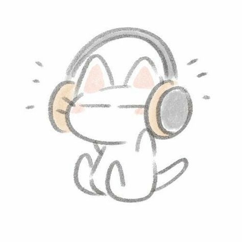 Cute Doodles Pfp, Simple Cute Cat Drawing, Simple Anime Pfp, Cat Doodle Pfp, Cat Art Simple, Simple Cat Doodles, Cute Drawings Cat, Pfp Basic, Pfp Doodle