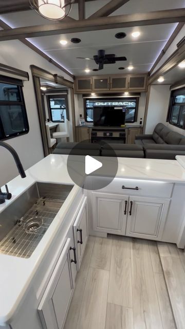 Hunter Megowen on Instagram: "2024 Montana 3531RE • • • • #montana #montanalegacy #rv #thor #camp #camping #camper #travel #traveling #rvlife #reels #luxuryrv #glamp #traveler #roadtrip #top #tøp #class" Open Concept Camper, Family Rv Layout, Rv Glamping Ideas, Camper Living Room Ideas, Camper Wall Remodel, Destination Rv Trailers, Camper Life Rv Living, 5th Wheel Camper Ideas Rv Decorating, Motor Home Remodel