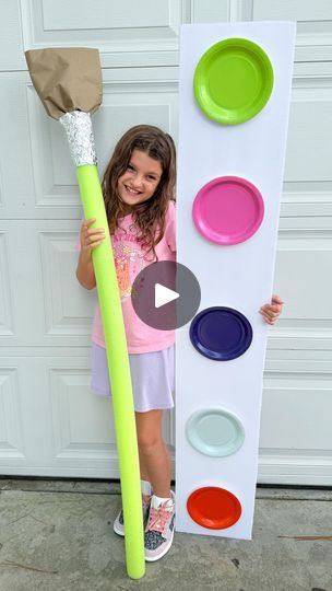 1.1K views · 229 reactions | DIY Giant Paintbrush and Paint Tray using all items from @dollartree  . . . #diy #diycrafts #photoprops #backtoschool #backtoschoolphotos | Rachael Clark | Jordan Kelvin James · Summer Breeze Giant Paintbrush, Dollartree Diy, Paint Tray, Art Theme, Summer Breeze, Paint Brushes, Photo Props, Party Themes, Back To School