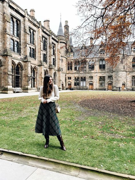 Plaid Midi Skirt in Scotland, Fall outfit, Midi skirt outfit, Fall fashion, Fall in Scotland, Midi skirt and boots, What to wear in Scotland, Kelseyybarnes, An American in Amsterdam #fallfashion #fallstyle #falloutfit #plaidskirtoutfit What To Wear In Edinburgh In November, Scotland In October Outfits, Edinburgh Outfit Winter, Scotland Outfit Fall, Scotland Aesthetic Outfit, Edinburgh Scotland Outfits, Fall In Scotland, Outfits Scotland, Scottish Skirt Outfit