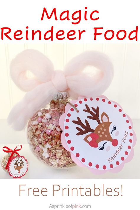 Reindeer Dust Free Printable, Reindeer Food Ornament, Reindeer Food Printable Free, Magic Reindeer Food Printable, Reindeer Food Printable, Pot Holder Crafts, Santa Breakfast, Diy Reindeer, Charity Sewing