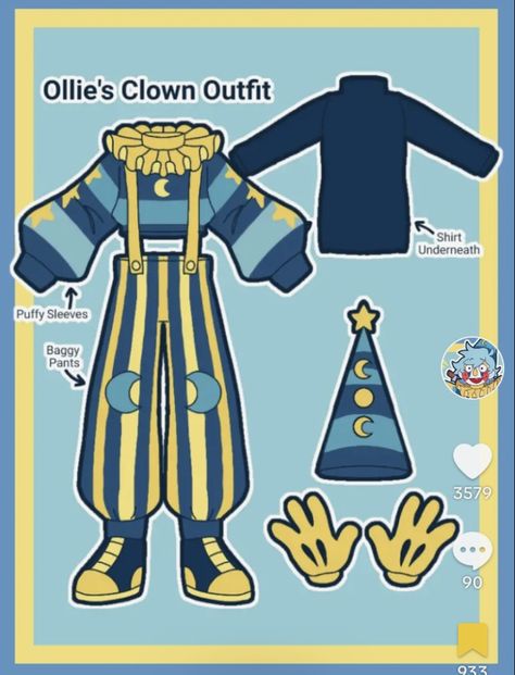 Clown Cosplay Outfit, Clown Outfit Pattern, Silly Clown Costume, Cute Clown Dress, Clown Outfit Inspiration, Female Clown Outfit, Clown Pants Pattern, Cute Clown Clothes, Clown Inspo Outfit