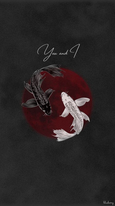 Yinyang Aesthetic Wallpaper, Coi Fish Wallpaper Aesthetic, Aesthetic Koi Fish Wallpaper, Koi Fish Wallpaper Aesthetic, Kinnporshe Wallpaper, Yinyang Aesthetic, Koi Fish Wallpaper Iphone Aesthetic, Gothic Romance Aesthetic, Fish Wallpaper Iphone