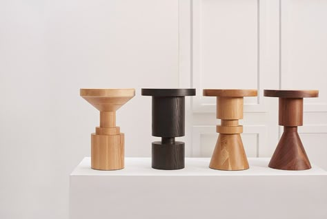 Wooden Original Chess Stools | Anna Karlin Nigerian Homes, Wooden Chess Pieces, Wood Chess, Metal Stool, Wood Stool, Wooden Chess, Wooden Stools, Chess Pieces, Wood Turning