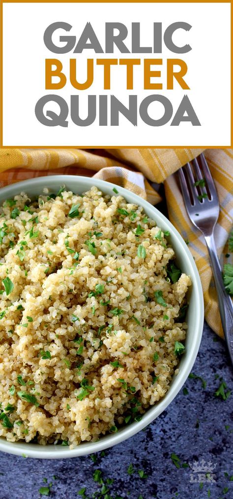 Quinoa With Chicken Broth, Garlic Parmesan Quinoa, Garlic Butter Quinoa, Garlic Quinoa, Recipe Quinoa, Quinoa Recipes Easy, Quinoa Dishes, Recipes Quinoa, Lord Byron