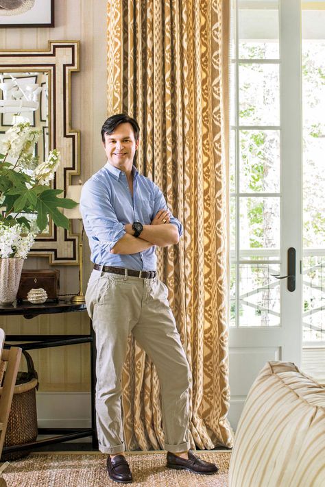 Meet the Designer: Mark D. Sikes | For our 50th Anniversary Idea House, we selected five of today’s best young designers, shared old Southern Living stories for inspiration, and set them loose to decorate this charming cottage designed by Bill Ingram Architect. See their fresh takes on traditional Southern style. Find information to plan your visit here. Located just outside our hometown of Birmingham, AL, the community of Mt Laurel provides a picturesque location for our 2016 Idea House. Lauren Leiss, Bill Ingram, Ashley Gilbreath, Amy Berry, Mark Sikes, Cozy Porch, Slanted Walls, Wraparound Porch, Mark D Sikes