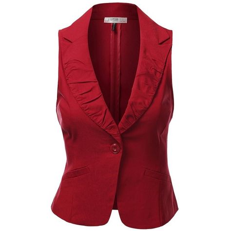 J.TOMSON Womens Basic Dressy Vest ($16) ❤ liked on Polyvore featuring outerwear, vests, jackets, tops, red waistcoat, red vest and vest waistcoat Dressy Vest, Red Waistcoat, Waistcoat Woman, Red Vest, Vest Waistcoat, Compression Sleeves, Vest Fashion, Womens Basic, Amazon Women