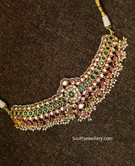 Rajput Wedding, Vanki Designs Jewellery, Latest Necklace Design, Choker Sets, Mango Mala, Latest Jewellery Designs, Latest Indian Jewellery, 22 Carat Gold Jewellery, Bridal Jewellery Earrings