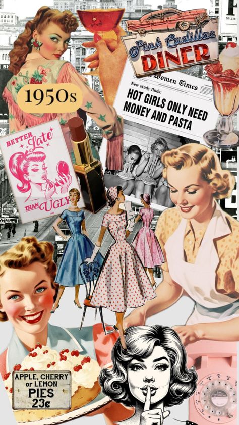 1950s Magazine Ads, 1950’s Party, 1955 Aesthetic, 50s Collage, 1950s Moodboard, 50s Housewife Aesthetic, 1950s Housewife Aesthetic, 1950s Collage, 1950’s Aesthetic