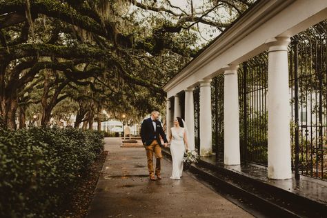 Elope in Savannah, GA: Elopement Packages | Simply Eloped Elopement Savannah Ga, Savannah Ga Elopement, Ga Elopement, Savannah Beach, Brick Path, Downtown Savannah, Forsyth Park, Wheelchair Friendly, Dream Venue