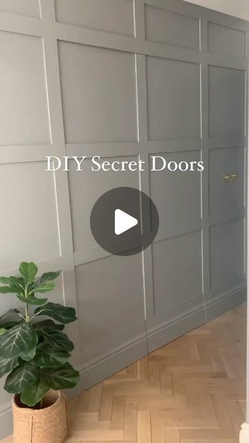 Wainscoting Secret Door, Vertical Shiplap Hidden Door, Hidden Half Door, Secret Wall Door, Hidden Door Ideas Modern, Hidden Door Wall Panelling, Hidden Door Paneling, Murphy Door Diy, Secret Closet Door