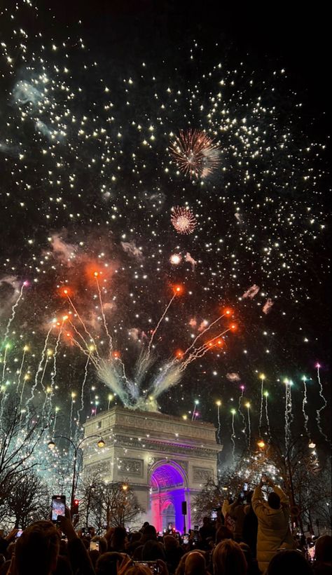 From ekidboy on ig | new years eve paris | paris new years eve eiffel towers | fireworks aesthetic New Year Night Aesthetic, London New Years Eve, Paris New Year, New Year In Paris, New Years Eve Aesthetic, Paris New Years Eve, New Year New York, New Year With Friends, Eve Aesthetic