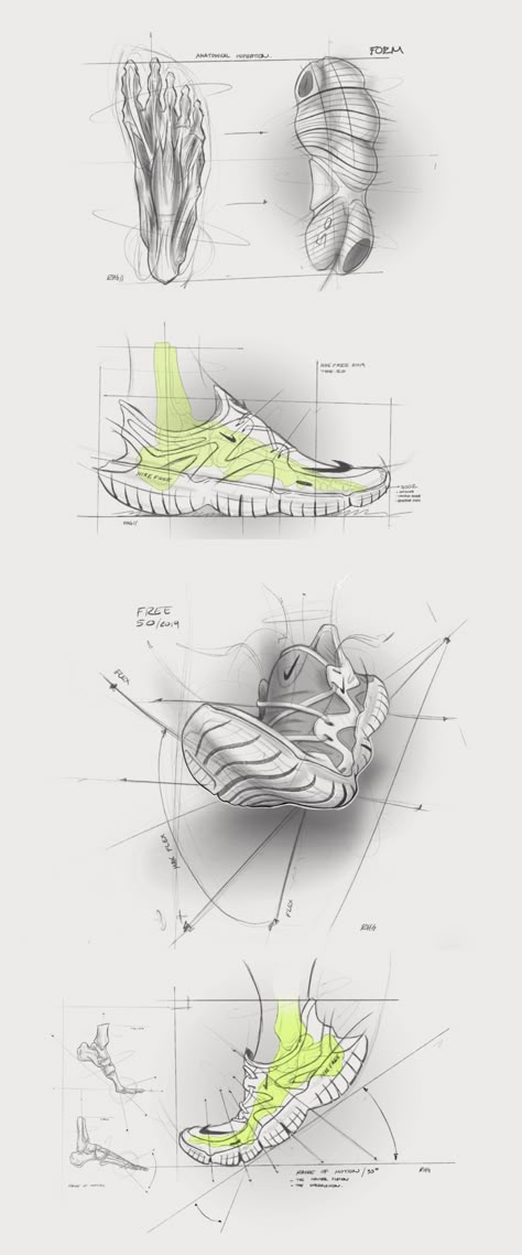 Shoe Sketch, Sneakers Sketch, Sport Shoes Design, Shoe Sketches, Shoe Design Sketches, Industrial Design Sketch, Presentation Layout, Car Design Sketch, Shoe Inspiration