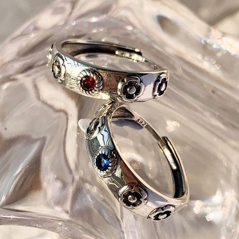 Howls Ring, Red Gem Ring, Blue Gem Ring, Howl Moving Castle, Castle Ring, Silver Couple Rings, Duel Disk, Howl And Sophie, Tech Jewelry