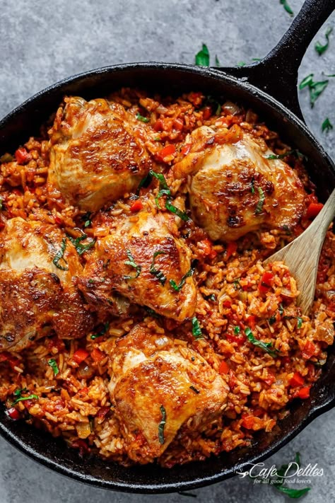 This One-Pan Tomato-Basil Chicken and Rice Is a Miracle | Kitchn Tomato Basil Chicken, Chicken Rice Recipes, Basil Chicken, Rice Dish, Chicken And Rice, Tomato Basil, Chicken Rice, One Pan, One Pot Meals