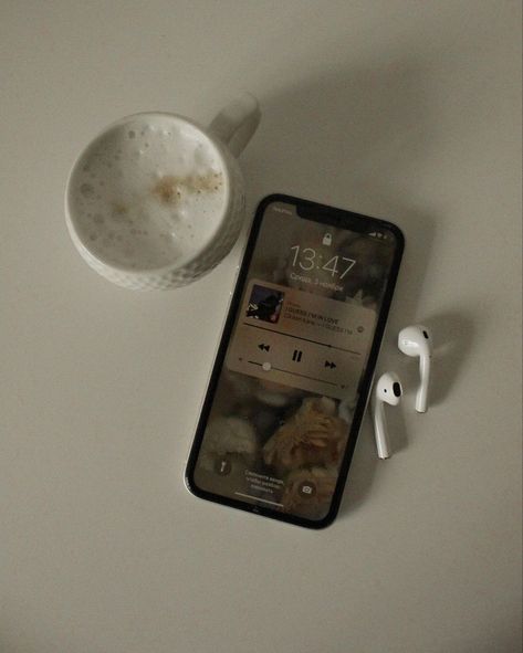 Earbuds And Books Aesthetic, Phone Obsession, Coffee Pictures, Flat Lay Photography, Book Candle, Music Aesthetic, Beige Aesthetic, Wallpaper Pictures, Coffee And Books