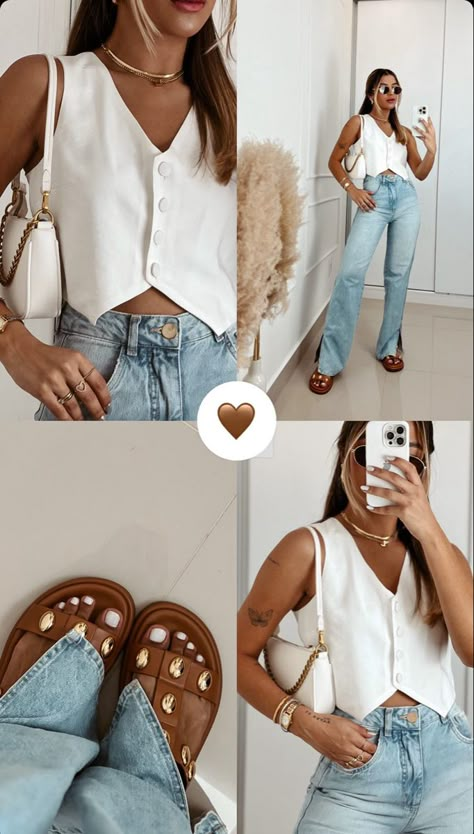 Looks Pinterest, Casual Day Outfits, Elegante Casual, Looks Street Style, Casual Chic Outfit, Looks Chic, Summer Fashion Outfits, Looks Style, Casual Style Outfits