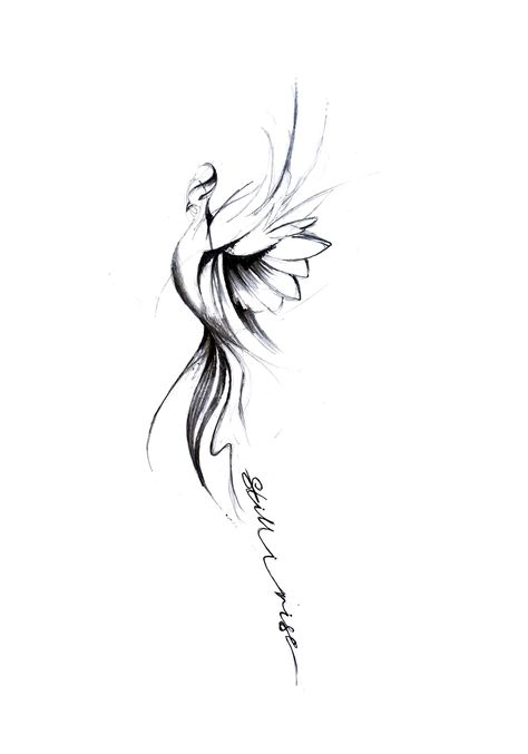 Top Of The Back Tattoos For Women, Woman Side Tattoo Ribs, Still I Rise Tattoo With Butterfly, Small Phoenix Tattoos For Women Arm, Dainty Feminine Tattoos Classy, Fire Within Me Tattoo, Phoenix Still I Rise Tattoo, Phoenix Minimalist Tattoo, Still I Rise Phoenix Tattoo