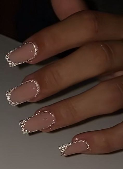 New Years Square Acrylic Nails, New Year Nails Coffin, 21 Birthday Nails Short, Glitter Around Nails, Birthday Autumn Nails, Short Autumn Nails 2023 Trends, End Of Year Nails, New Years Coffin Nail Designs, Nails For 21st Birthday