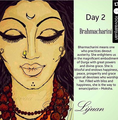 Second day of Navratri belongs to Brahmacharini. We are on day 2 of Durga Festival– Navratri.Lets see what significance does this day holds: Second day of the nine days belong to Goddess Brahmacharini. The Goddess who did severe penance. The word ‘Brahmcharini’ is derivative of the word Brahma, which stands The post Navratri –Day 2- Brahmacharini appeared first on Virtual Siyahi. Day 2 Navarathri, 2 Day Of Navratri, Navratri Nine Devi, Navaratri Second Day Devi, 9 Devis Of Navratri, Bhramacharini Devi Navratri, Navratri 2 Day Devi, Second Day Of Navratri Wishes, Navratri 2nd Day Goddess