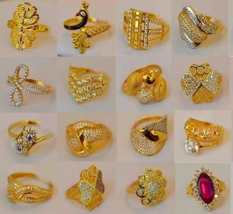 Rings New Ring Designs Gold, Ring Designs Gold, Womens Rings Simple, Wedding Jewelery, Gold Bridal Necklace, New Gold Jewellery Designs, Diamond Pendants Designs, Mens Silver Jewelry, Fancy Jewelry Necklace