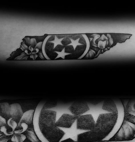 Tri Star Tattoo Tennessee, Tennessee Tattoo Ideas Women, Tennessee Tattoos, Tennessee Tattoo Ideas, Tennessee Tattoo, Minimalist Symbols, Seal Tattoo, Tennessee State Flag, Tennessee Flag