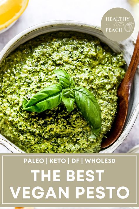 Vegan Sauces, Vegan Pasta, Vegan Pesto Recipe, Dairy Free Pesto, Pesto Vegan, Vegan Pesto, Pesto Recipe, Vegan Dinner Recipes, Trail Mix