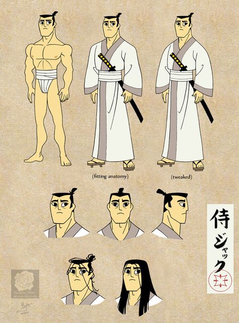 Samurai Jack Character Sheet, Samurai Cartoon, Samurai Jack Character Design, Cartoon Samurai, Samurai Jack Aku, Samuel Jackson, Kuroo Tetsurou, Martial Arts Girl, Samurai Artwork