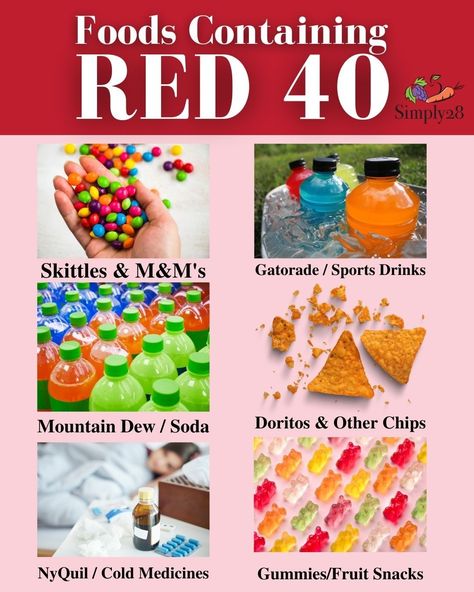 Eliminating Red Dye 40, Red Dye Free Foods For Kids, Red Dye 40 Free Foods For Kids, Red Dye Free Foods, Dye Free Candy, Dye Free Snacks, Dye Free Foods, Red Dye 40, Red Food Dye