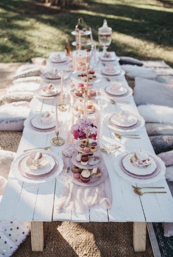 High Tea Table Settings | Vintage Table Decor | The Vintage Kitchen Tea Table Setting Ideas, High Tea Table Setting Ideas, High Tea Table Setting, High Tea Picnic, Table Settings Vintage, High Tea Decorations, High Tea Party Decorations, Afternoon Tea Table Setting, Tea Table Setting