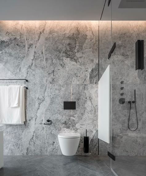 Apartments in Shades of Gray Full of Luxury and Comfort Top Bathroom Design, Grey Theme, Zen Bathroom, 아파트 인테리어, Bathroom Remodel Designs, Contemporary Interior Design, Small Bathroom Decor, Contemporary Home Decor, Bath Room