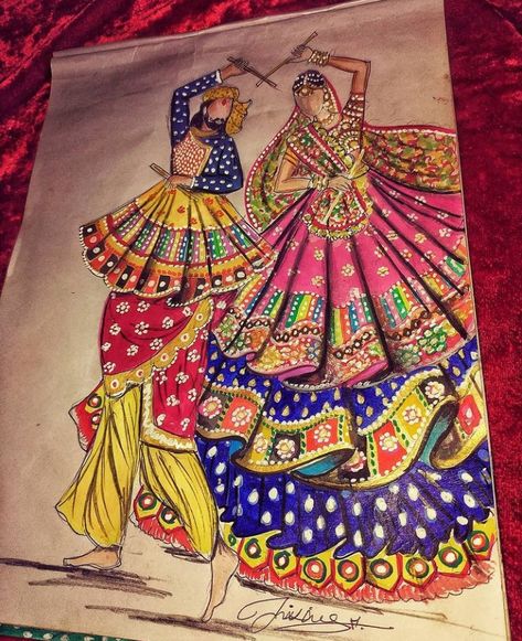 Bride Fashion Illustration, Rajasthani Art, Fashion Illustration Tutorial, Fashion Illustration Collage, Fashion Design Books, Boho Art Drawings, Fashion Illustration Sketches Dresses, Mandala Art Lesson, Indian Folk Art