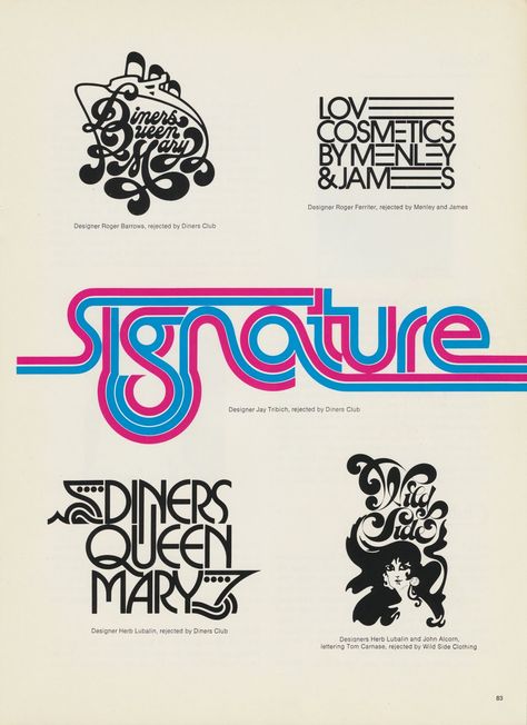 Tenth Letter of the Alphabet: Creator: Herb Lubalin, Part 8 80s Band Logos, Inspire Typography, Drop Cap Typography, 80s Logo, Experimental Type, Herb Lubalin, Japanese Typography, Interior Designer Logo, Retro Typography