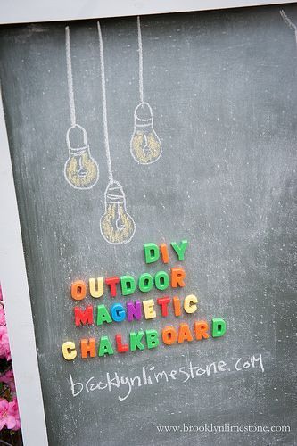 Kids Outdoor Playhouse, Chalkboard Diy, Kids Playhouse Outdoors, Chalkboard Wall Bedroom, Outdoor Chalkboard, Kids Chalkboard, Outdoor Playhouse, Magnetic Chalkboard, Playhouse Outdoor