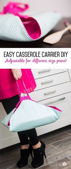 DIY and Crafts. Sew this Easy Casserole Carrier - adjustable for different size pans. Holiday Hand Towels, Casserole Carrier, Sewing To Sell, Crafts To Make And Sell, Easy Casserole, Sewing Projects For Beginners, Diy Sewing Projects, Easy Sewing Projects, Love Sewing