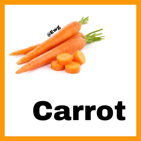 Vegetables Pictures For Kids, Basic English For Kids, Vegetables Flashcards, Food Flashcards, Fruits Name In English, Carrot Vegetable, English Grammar For Kids, Kids Vegetables, Grammar For Kids