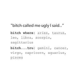 I would never say that id be like "bitch at least i dont look like you"...... #Aquarius Libra Zodiac Facts, Infp Personality, Aquarius Facts, Zodiac Signs Funny, Earth Signs, Libra Zodiac, Leo Zodiac, Zodiac Facts, Zodiac Sign