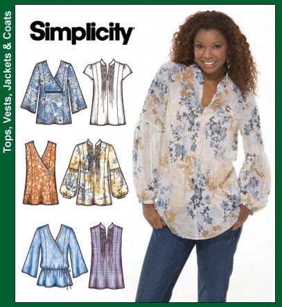 Simplicity 3786 Misses Tops sewing pattern Tunic Sewing Patterns, Patron Vintage, Sewing Blouses, Sewing Tops, Blouse Pattern Sewing, Tunic Pattern, Top Sewing Pattern, Simplicity Sewing, Simplicity Sewing Patterns